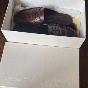 Jenni Kayne Maroon Loafer Mules